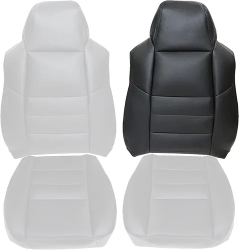 Vista 2 de GXARTS Funda de asiento de cuero de repuesto para parte superior del lado del conductor, color negro, compatible con Ford F-250 F-350 F-450 F-550