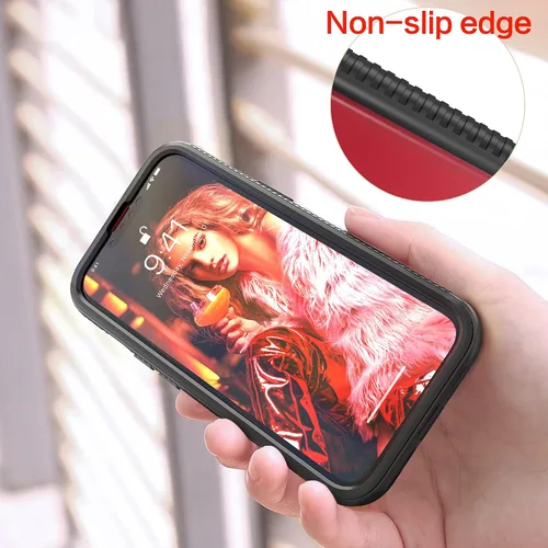 Vista 7 de Funda transparente para iPhone 13/14 para hombres y niños, híbrida 2 en 1, a prueba de golpes, protección resistente, resistente, delgada, funda