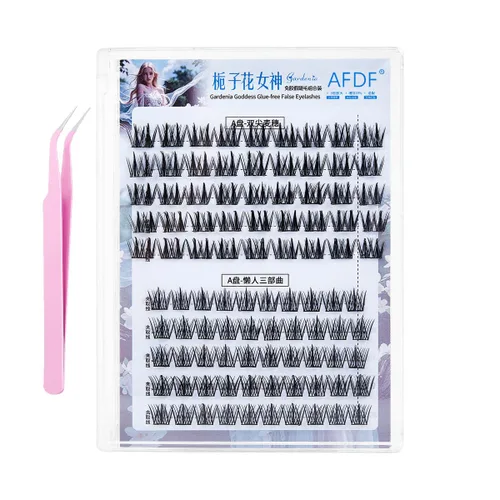 Vista 47 de Extensión de Pestañas DIY Efecto 3D Natural Individual 9/11/12mm Pestañas 80 Racimos Pestañas de Volumen Set Mixto, Extensión de Pestañas Caseras