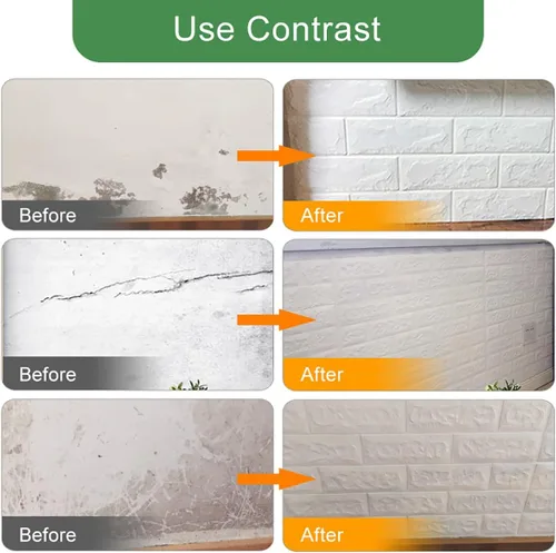 Vista 3 de 3D paneles de pared de espuma autoadhesivos, pelar y pegar ladrillo piedra papel pintado calcomanía de pared para sala de estar niños dormitorio