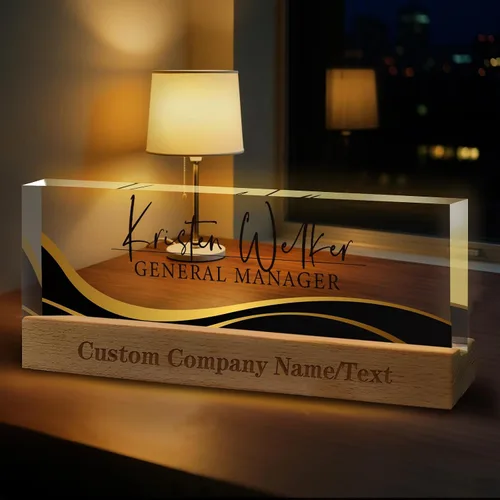Vista 14 de Regalos personalizados para el día del jefe para hombres y mujeres, placa de nombre personalizada para escritorio, regalos personalizados