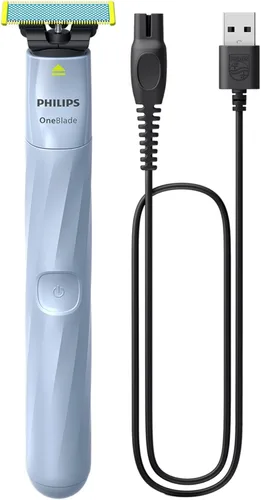 Vista 4 de Philips OneBlade First Shave, Sistema de Afeitado Eléctrico Híbrido para Adolescentes, QP1324/20