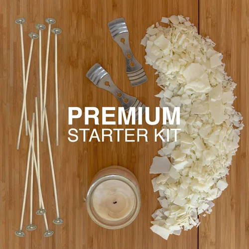 Vista 7 de Oraganix Kit de fabricación de velas de cera de soja natural y suministros para hacer velas, 2 libras de cera de soja premium, 10 mechas de vela