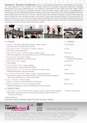 Vista 6 de TRAIN2cheer Strength & Conditioning High Energy Cardio & Strength Training Workout Music by The Black Eyed Peas, Miley Cyrus