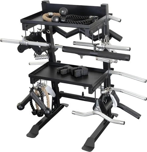 Vista 6 de Body-Solid (SAR100) Estante de accesorios, estante de accesorios de gimnasio comercial y en casa, organización de almacenamiento compacta