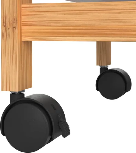 Vista 8 de ClosetMaid Cesta de bambú para ropa sucia con tabla de planchar, estación plegable, compartimentos dobles con divisor, clasificador portátil