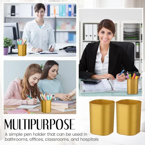 Vista 6 de Paquete de 30 portalápices para organizadores de escritorio y almacenamiento de papelería de plástico mate, portalápices, estilo transparente