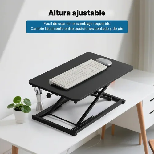 Vista 5 de Elevador de teclado negro del convertidor del escritorio de pie ajustable