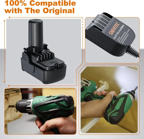 Vista 7 de Shentec 10.8V-12V Li-ion Carga de batería compatible con Hitachi BCL1015