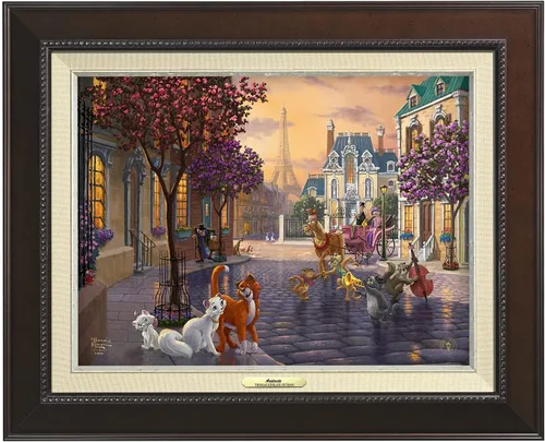Vista 5 de Thomas Kinkade Studios Disney The Aristocats - Lienzo envuelto en galería de 8 x 10 pulgadas