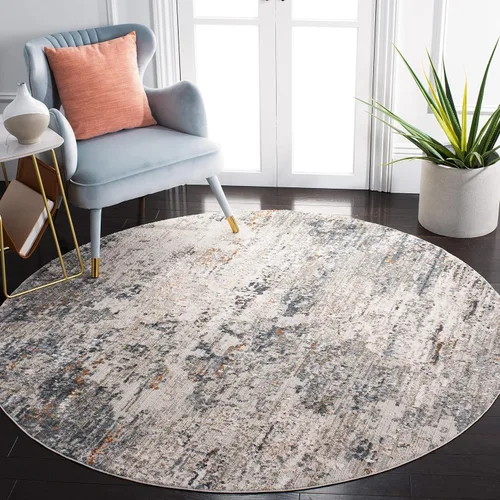Vista 8 de SAFAVIEH Princeton Collection - Alfombra de pasillo de 2 x 8 pies, gris y marfil, diseño tribal bohemio de viscosa envejecida, ideal para zonas