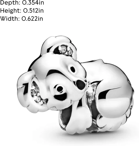 Vista 5 de PANDORA Jewelry Koala Cubic Zirconia Charm in Sterling Silver