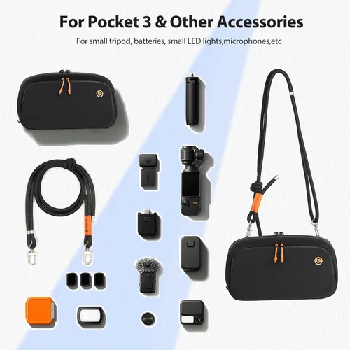 Vista 2 de ULANZI YY08 Bolsa de transporte para DJI Osmo Pocket 3 Pocket 4, funda de transporte portátil a prueba de salpicaduras, protección para DJI Osmo