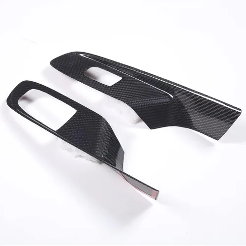 Vista 5 de Sekhyna Cubierta del panel de interruptor de elevación de ventana compatible con Chevrolet Corvette C8 Convertible 2020-2023 100% fibra de carbono