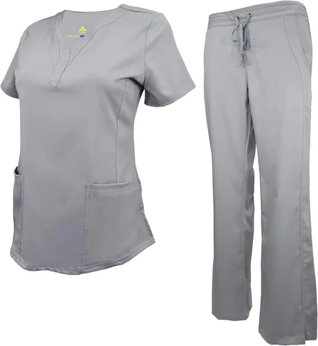 Vista 2 de Natural Uniforms Juego de exfoliantes ultra suaves con cuello en Y para mujer 8200-9200