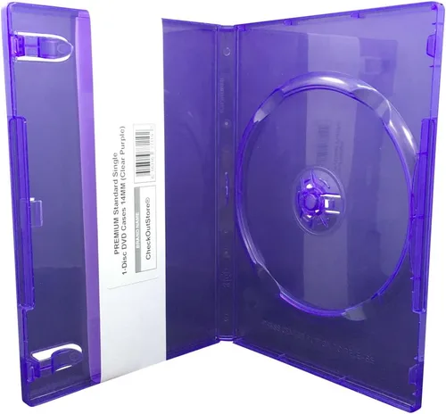 Vista 7 de CheckOutStore Premium - Estuche para 1 disco único estándar de DVD de 14 mm, Negro, 6