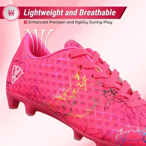 Vista 3 de Vizari Zodiac Firm Ground - Zapatos de fútbol para niños y niñas, ligeros y duraderos, con suela de TPU moldeada, entrenamiento y partidos al aire