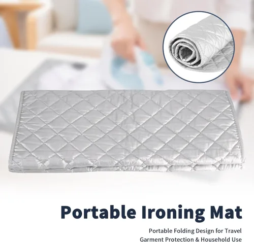 Vista 3 de Manta de planchar portátil para mesa, cubierta alternativa para tabla de planchar, plegable, repuesto para lavadora, secadora, almohadilla 23.6x21.7