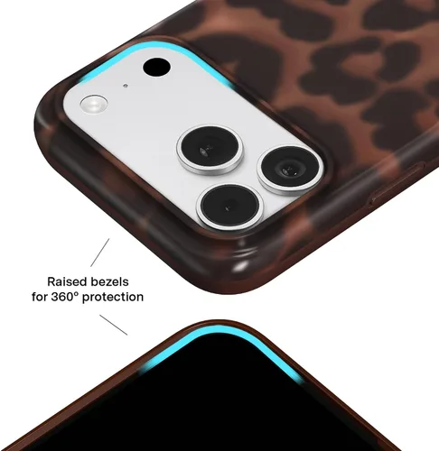 Vista 374 de VELVET CAVIAR Funda para iPhone 15, compatible con MagSafe, probada contra caídas de 10 pies, fundas protectoras de diseño, leopardo color rosa