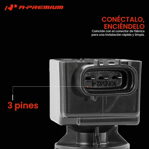 Vista 4 de A-Premium Juego de 4 bobinas de encendido y bujías de iridio