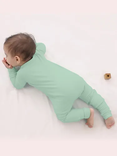 Vista 5 de GUISBY Pijama de rayón sin pies, manga larga con cremalleras de 2 vías, mamelucos para dormir