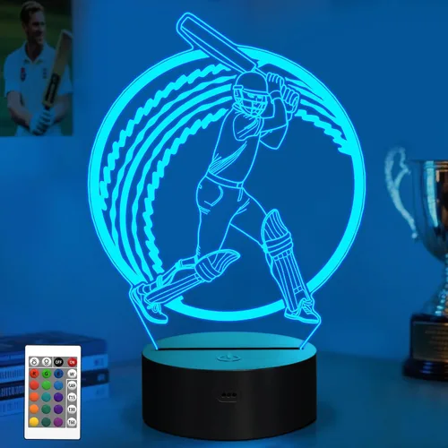 Vista 8 de OkiyiD - Luz nocturna de ilusión 3D con 16 colores cambiantes con control remoto (Estilo 7)