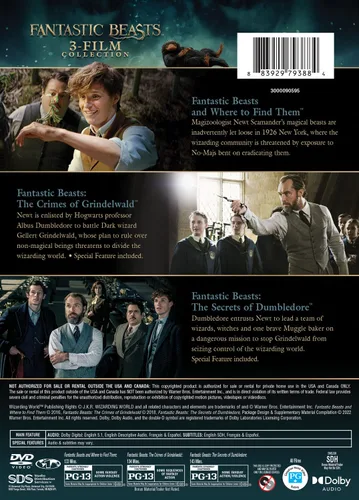 Vista 3 de Fantastic Beasts 3-Film Collection (DVD)