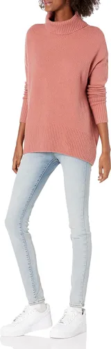 Vista 4 de Daily Ritual Suéter de cuello alto Boucle acogedor de gran tamaño para mujer