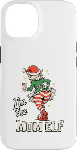 Vista 4 de I'm The Mom Elf Funny Matching Family Christmas Group Case for iPhone 16