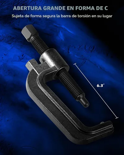 Vista 3 de Herramienta de descarga de barra de torsión OMT, herramienta clave de torsión Torsion Bar Tool with C Frame and 0.9" Dia Threaded Rod Compatible
