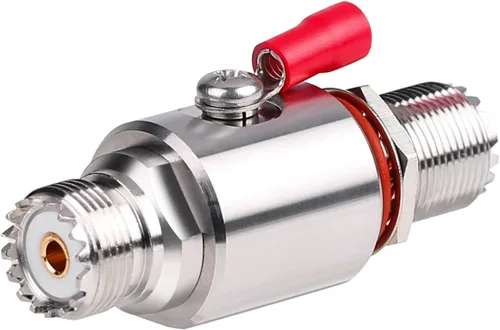 Vista 2 de Protector contra sobretensiones relámpago UHF PL-259 Socket PL259 Socket (UHF hembra) a zócalo SO239 (UHF hembra) mamparo para radio CB