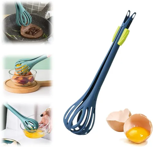 Vista 15 de Clip de comida 2 en 1 y batidor de huevos, batidor de huevos multifunción 2023, licuadora manual de clip de pan, clip de pan de plástico de mano