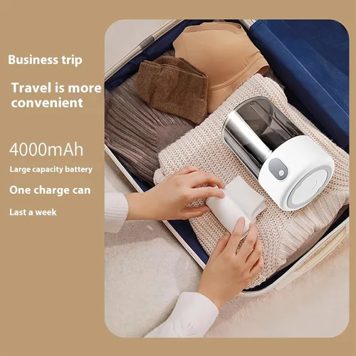 Vista 5 de Taza de lavado portátil de 4000 mAh, lavadora recargable (5.11 x 8.26 pulgadas, 1.2 L), pequeña máquina ligera para apartamentos, dormitorios