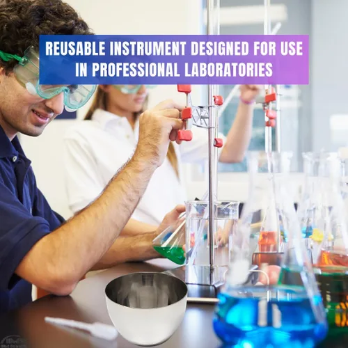 Vista 6 de Vasos de acero inoxidable con forma alta para ciencia, equipo de laboratorio de química de grado industrial con alta tolerancia al calor 100 ml.
