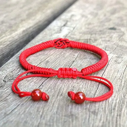 Vista 6 de RINHOO Forever Lovers - Juego de 2 pulseras de acero inoxidable con infinitos, cuerda trenzada de cuero, pulsera de muñeca ajustable de 7 a 9