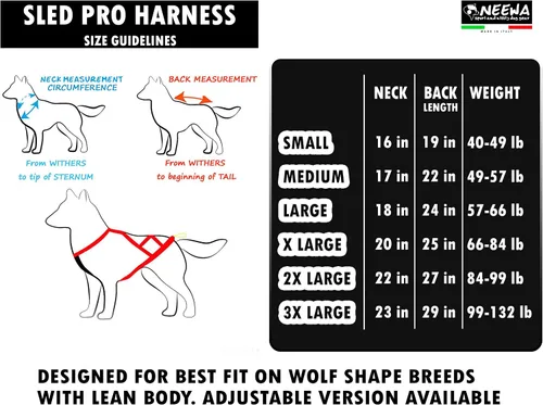 Vista 7 de Arnés de trineo profesional de Neewa, arnés para tirar, arnés Husky, arnés de Mushing, arnés X Back para perro ejercicio, ciclismo, esquí, trineo