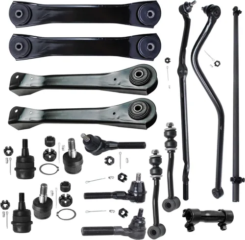 Vista 82 de Detroit Axle - Kit de suspensión frontal de 15 piezas para Jeep Grand Cherokee 99-04 1999 2000 2001 2002 2003 2004, brazos de control superior e