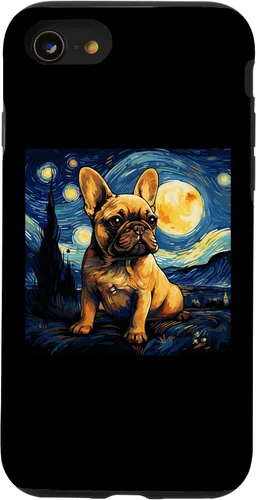 Vista 18 de Funda para iPhone 14 Pro Max Van Gogh Dog Bulldog francés