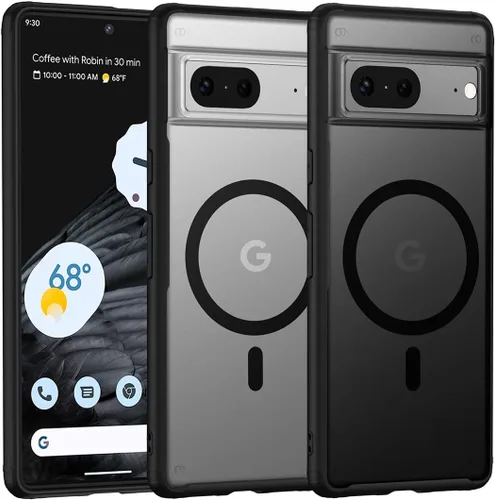 Vista 8 de TIANNIUKE Funda Magnética para Google Pixel 6, Transparente y Resistente al Amarilleo, Compatible con MagSafe, Funda Protectora Antigolpes de Ajuste