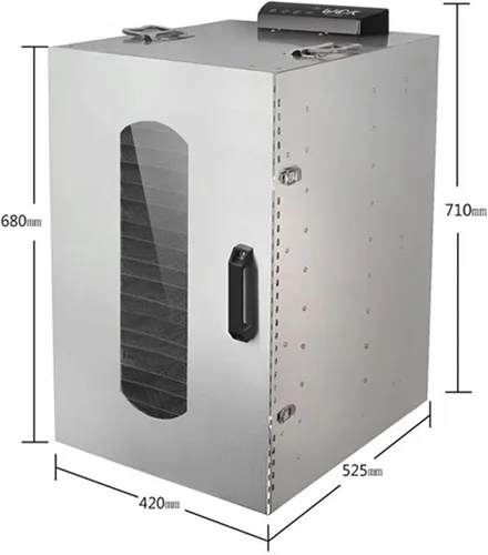 Vista 2 de Máquina deshidratadora de alimentos de 20 capas, secadora de frutas y verduras de acero inoxidable, deshidratador comercial de frutas y verduras