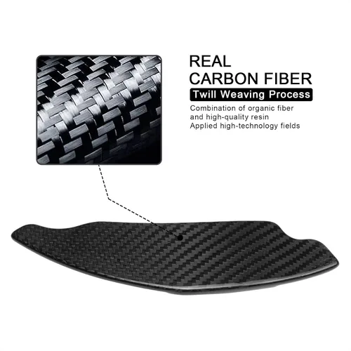 Vista 3 de Cubierta de fibra de carbono real para volante de palanca de cambios extendida compatible con Lexus es 2006 2007 2008 2009 2010 2011 2012 accesorios