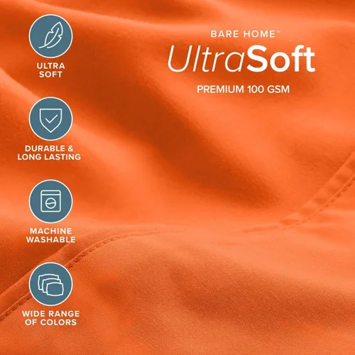 Vista 150 de Bare Home Sheet Set 1800 Ultra-Soft with 2 Pillowcases (Twin XL, Dark Blue)