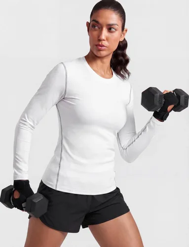 Vista 8 de WANAYOU Paquete de 2 a 3 camisetas de compresión para mujer, manga larga, ajuste seco, camiseta interior transpirable, capa base atlética para correr