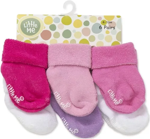 Vista 3 de Little Me - Calcetines para bebé niña (paquete de 6 unidades variadas)