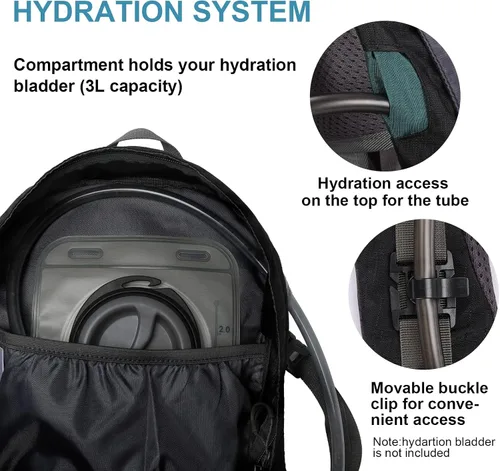 Vista 6 de Mochila de senderismo con marco interno, mochilas de mochilero 40L