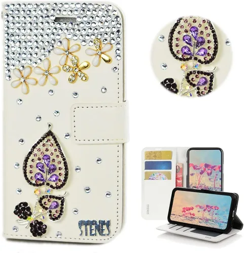 Vista 30 de Bling Wallet - Funda para teléfono compatible con Samsung Galaxy Z Fold 3 5G, elegante, hecha a mano, 3D, hecha a mano, ballet, pintalabios, tacón