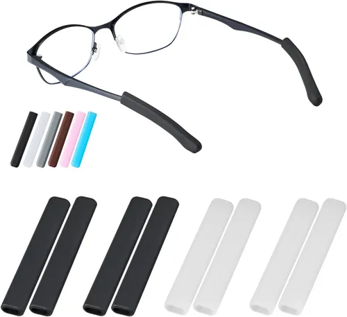 Vista 14 de Gdnmapt Almohadillas de silicona para orejas de gafas, agarre antideslizante para gafas, cómodas orejeras para gafas, solución de almohadillas de 2