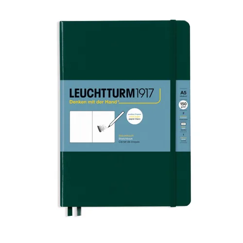 Vista 28 de Leuchtturm1917 - Medium A5 Hardcover Sketchbook (Black) - 112 Pages of 150g/m² Paper Negro