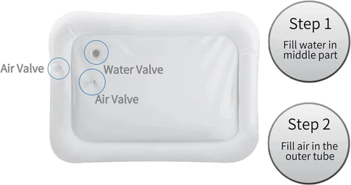 Vista 7 de PandaEar Paquete de 2 Alfombrillas de Agua para Tiempo Boca Abajo para Bebé, Alfombrillas de Juego de Agua Inflables Juguetes para Bebés Recién