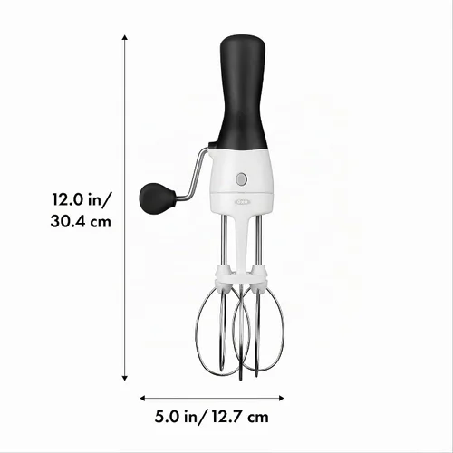 Vista 3 de OXO Good Grips – batidor de huevos. Batidor giratorio manual para huevo, masa y crema batidora, dientes giratorios suaves, mango antideslizante